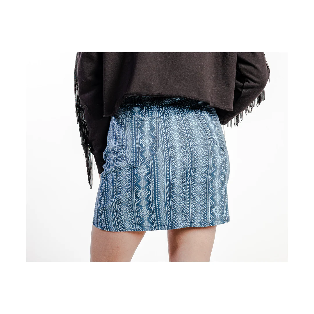 Rock & Roll Women's Aztec Denim Skirt - Image 3