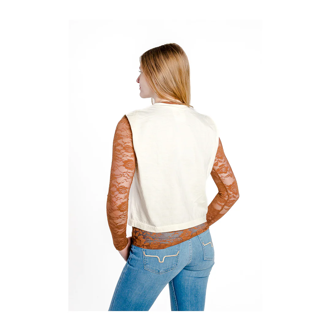 Rockin A Design Women's Hereford Bull Muscle Tee - Image 2