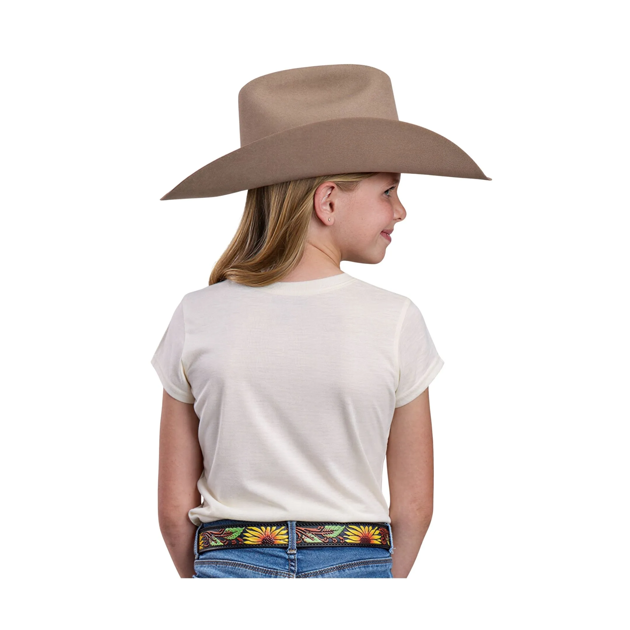 Roper Girl's Cream Printed Jersey Knit Short Sleeve Tee - Image 2