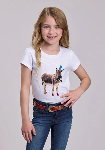 Roper Girl's Slub Jersey Knit Short Sleeve Tee