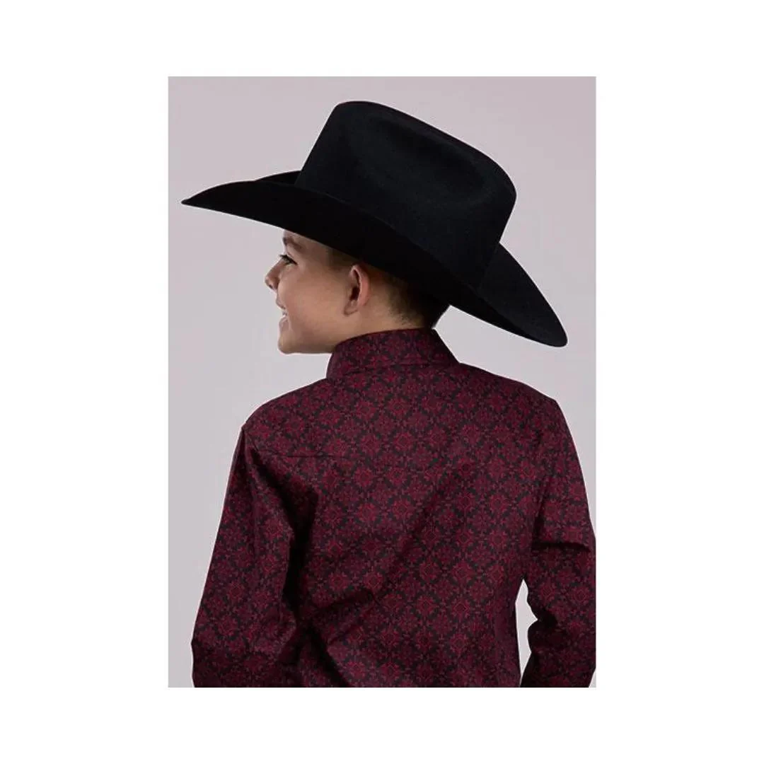 Roper Boy's Amarillo Long Sleeve Western Shirt Match Dad - Image 3