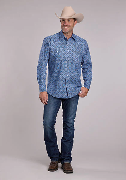 Roper Men's Amarilo Snap Sky Medallion