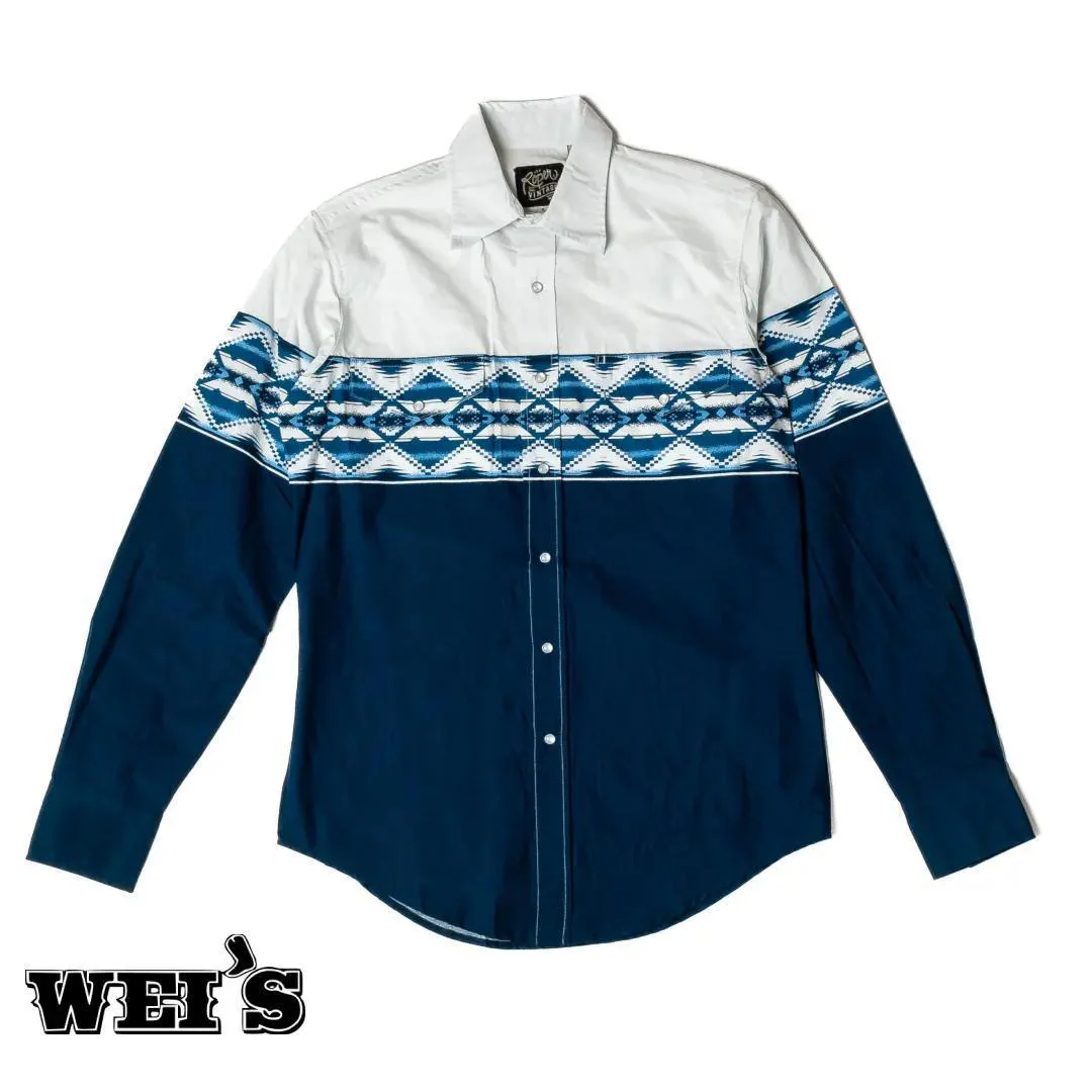 Roper Men's Aztec Border Western Snap Western Shirt - Image 3