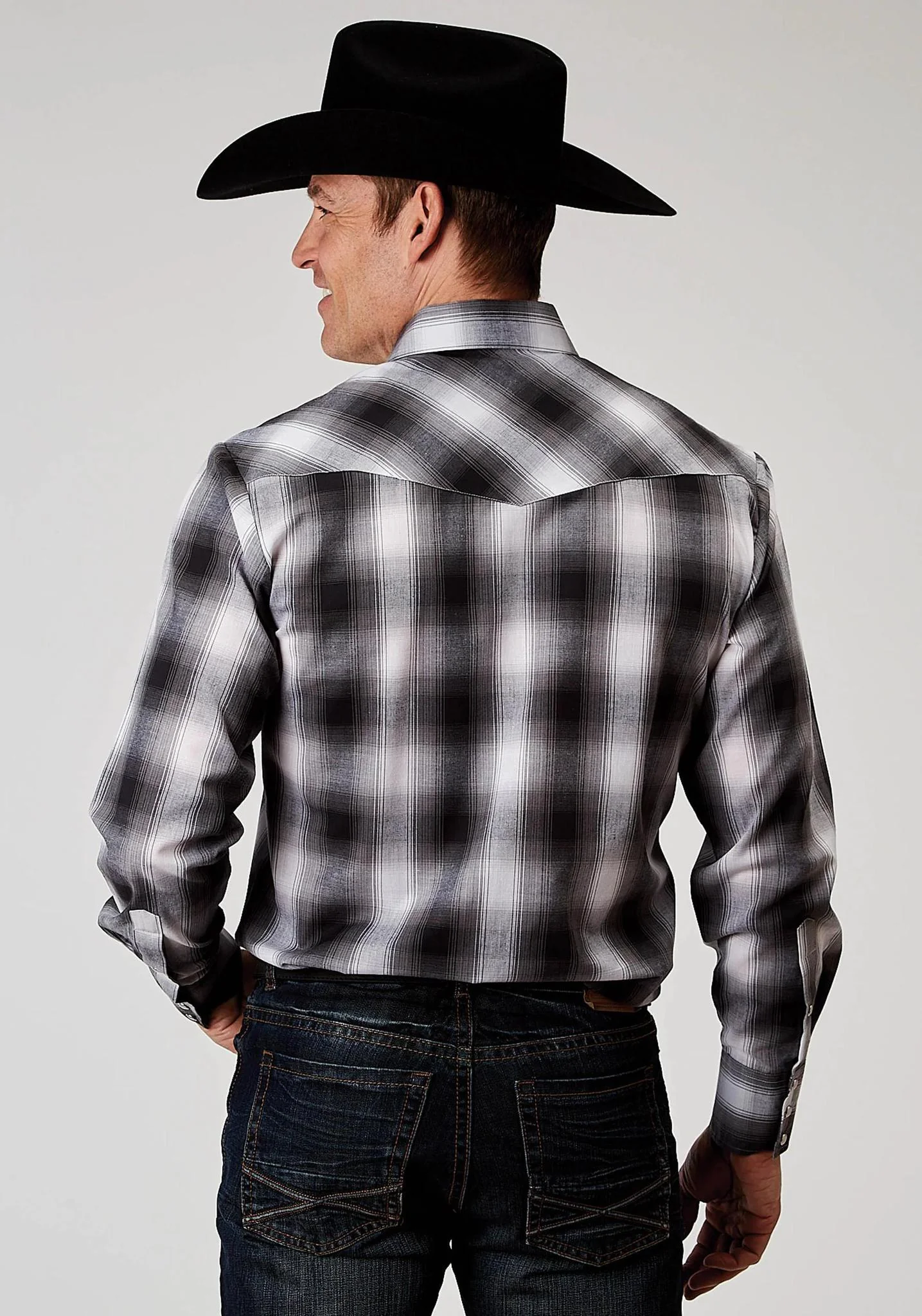 Roper Men's Long Sleeve Western Snap Shirt (Karman Classics) - Image 2
