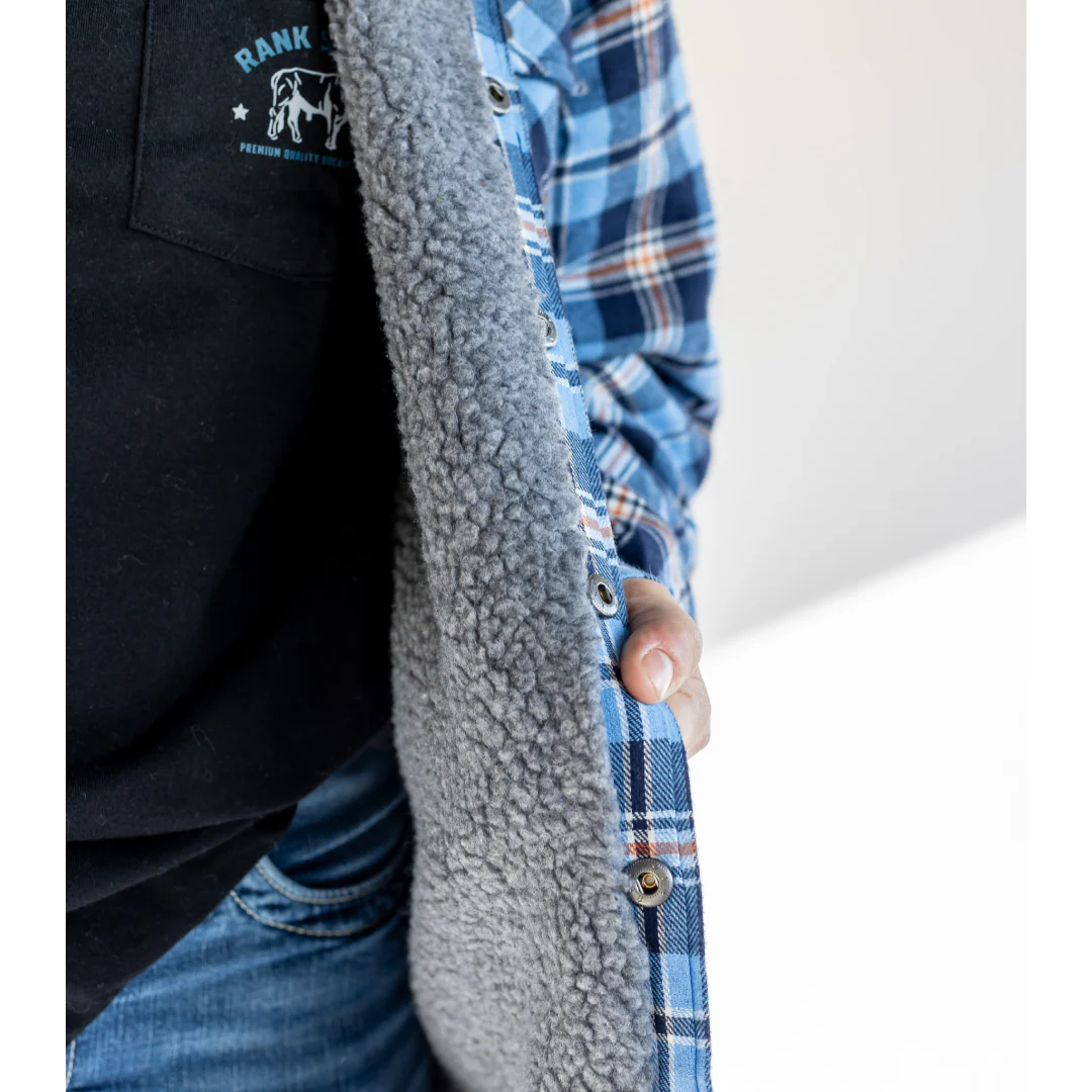 Roper Men's Sherpa Lined Plaid Jacket - Image 5