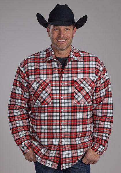 Roper Men's Sherpa Lined Plaid Jacket - Image 7