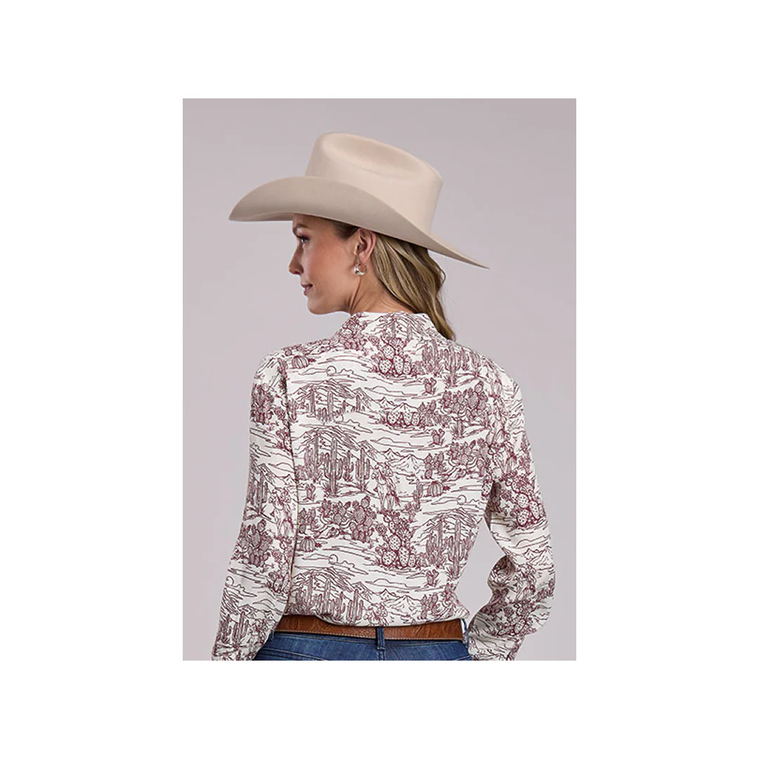 Roper Women's Desert Toile Printed Western Snap Shirt - Image 2