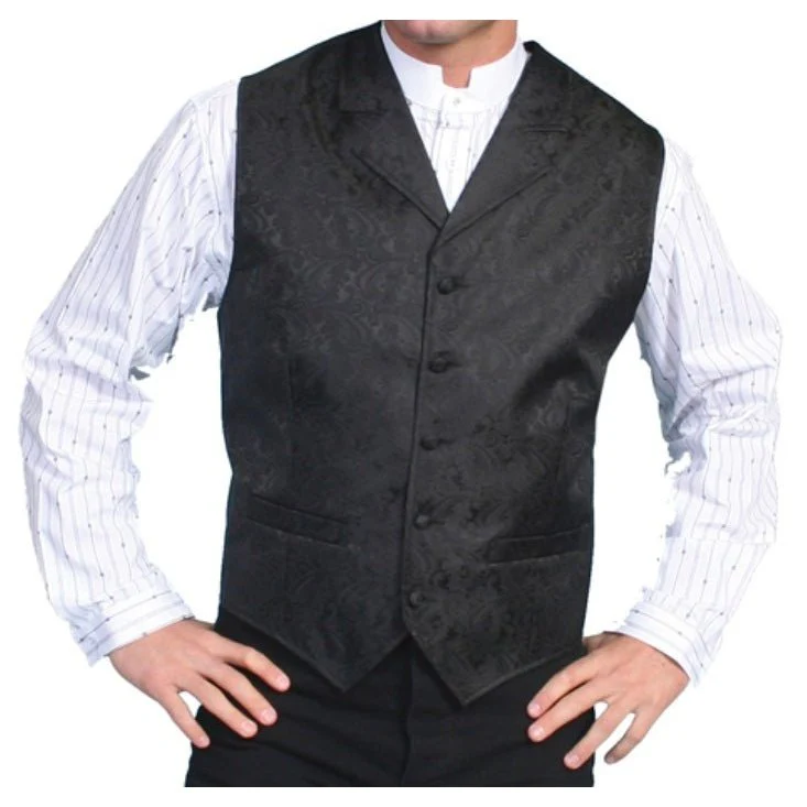 Scully Men's Vest Formal Wear Paisley Various Colours - Image 3