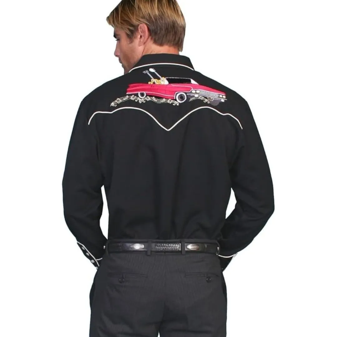 Scully Men's Western Shirt Snap Embroider Rock N Roll - Image 2