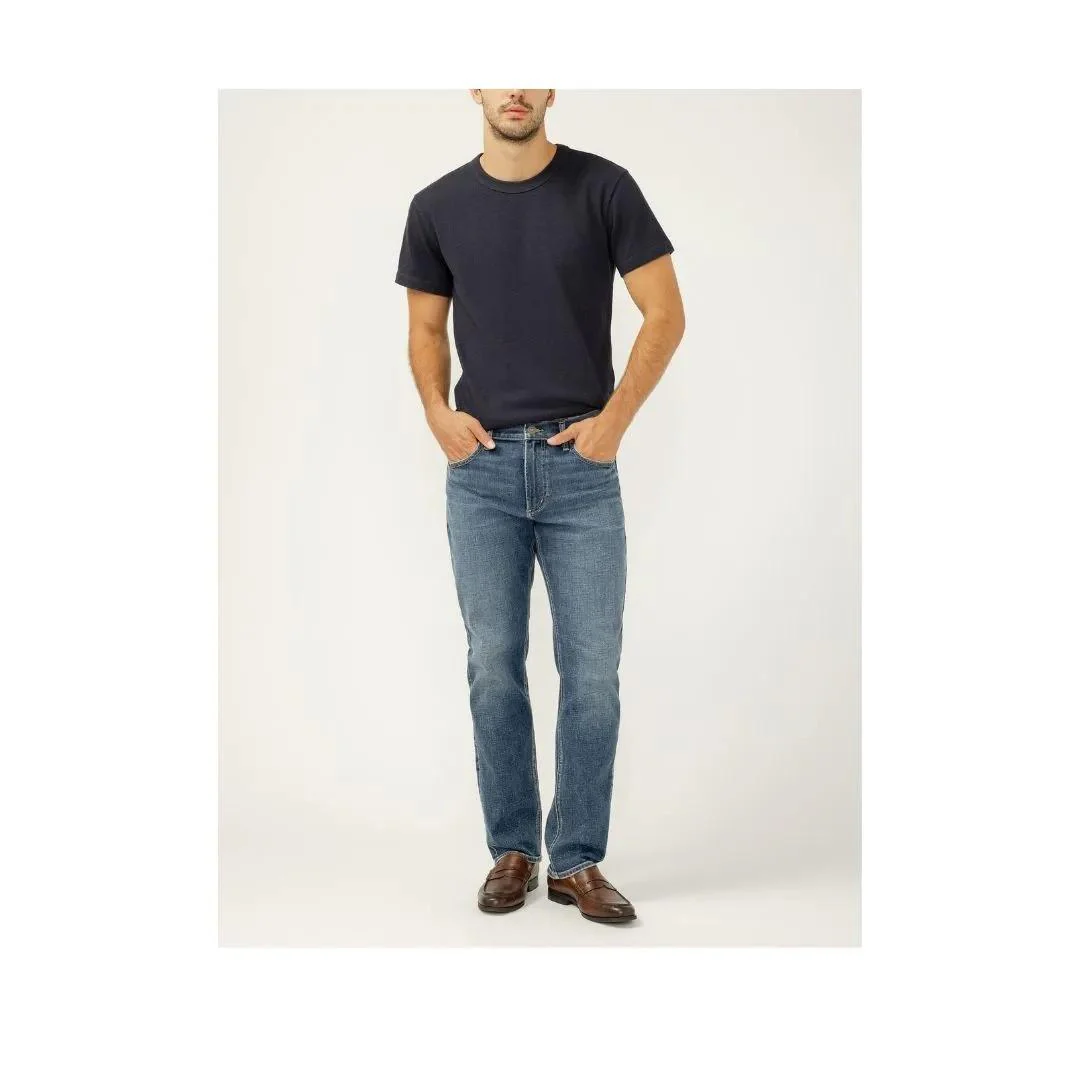 Silver Men's Machray Classic Fit Slim Straight Leg Luxe Heritage Jeans - Image 20