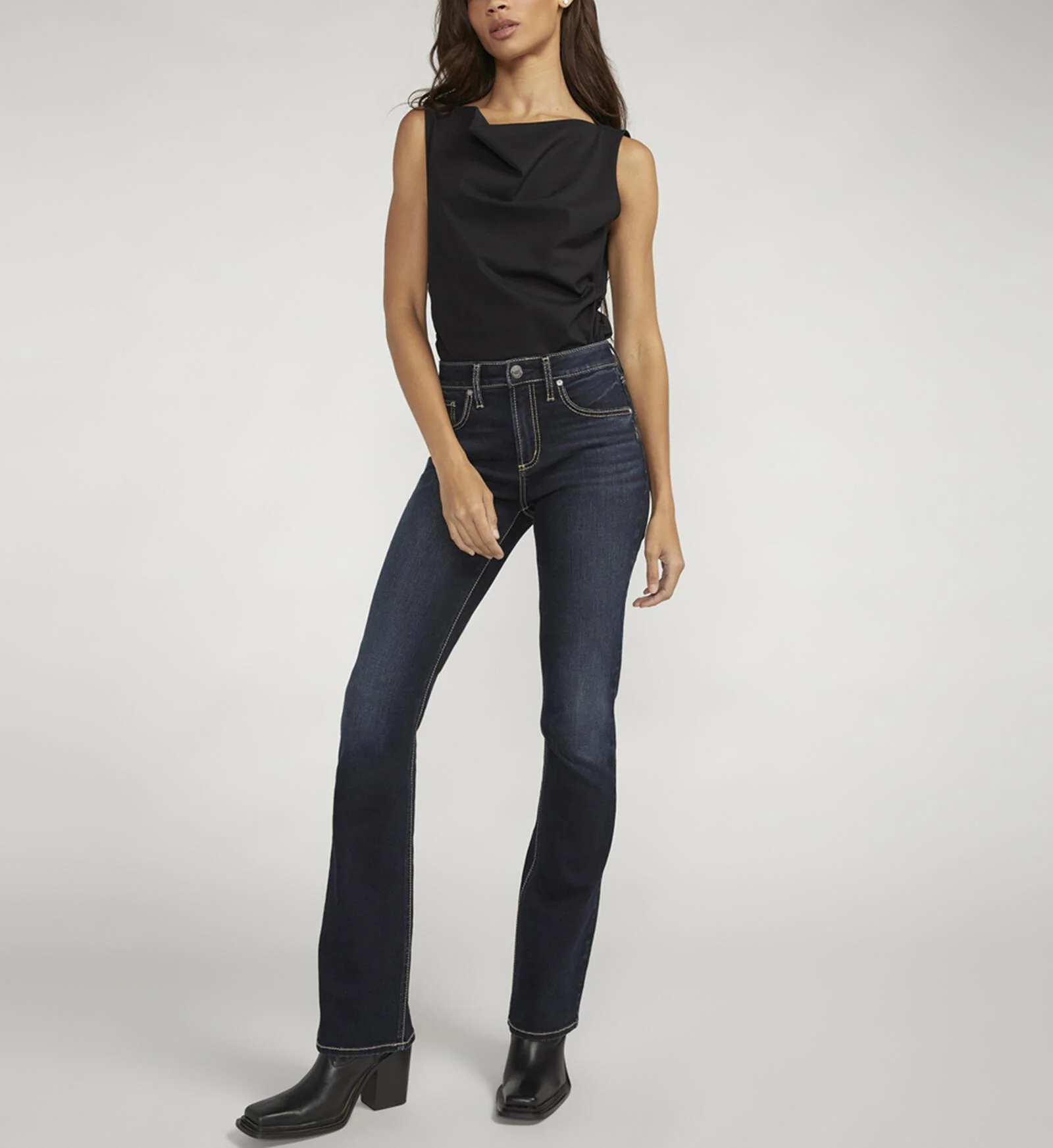 Silver Women's Avery High Rise Slim Boot Jeans