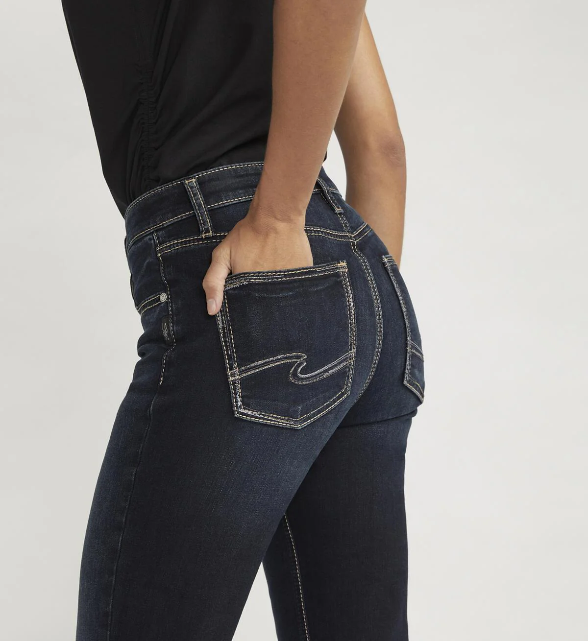 Silver Women's Avery High Rise Slim Boot Jeans - Image 3