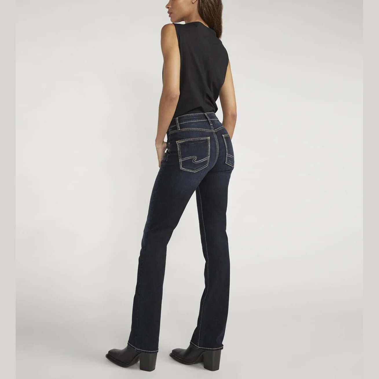 Silver Women's Avery High Rise Slim Boot Jeans - Image 5