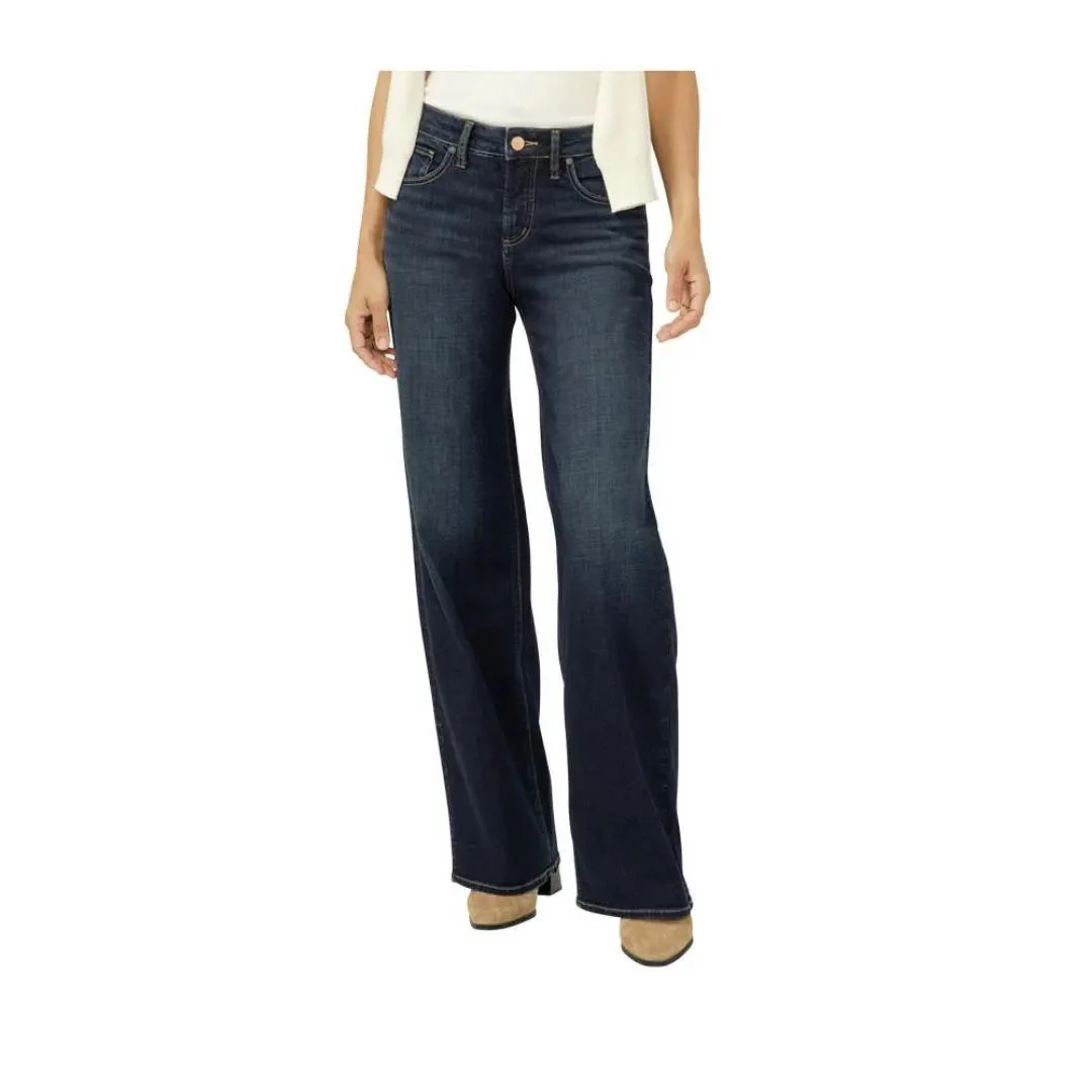 Silver Women's Suki Mid Rise Wide Leg - Image 20