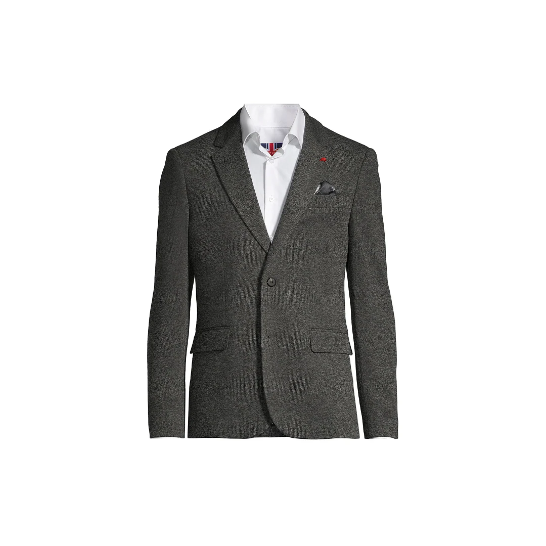 Soul Of London Men's Wool Blend Charcoal Blazer - Image 6