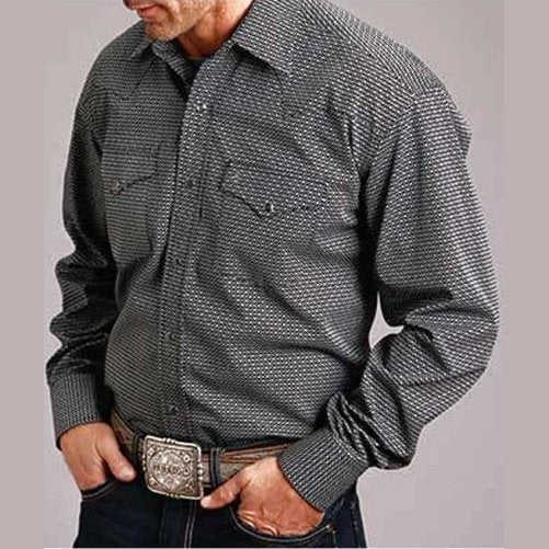 Stetson Men’s Shirt Western Long Sleeve Snaps