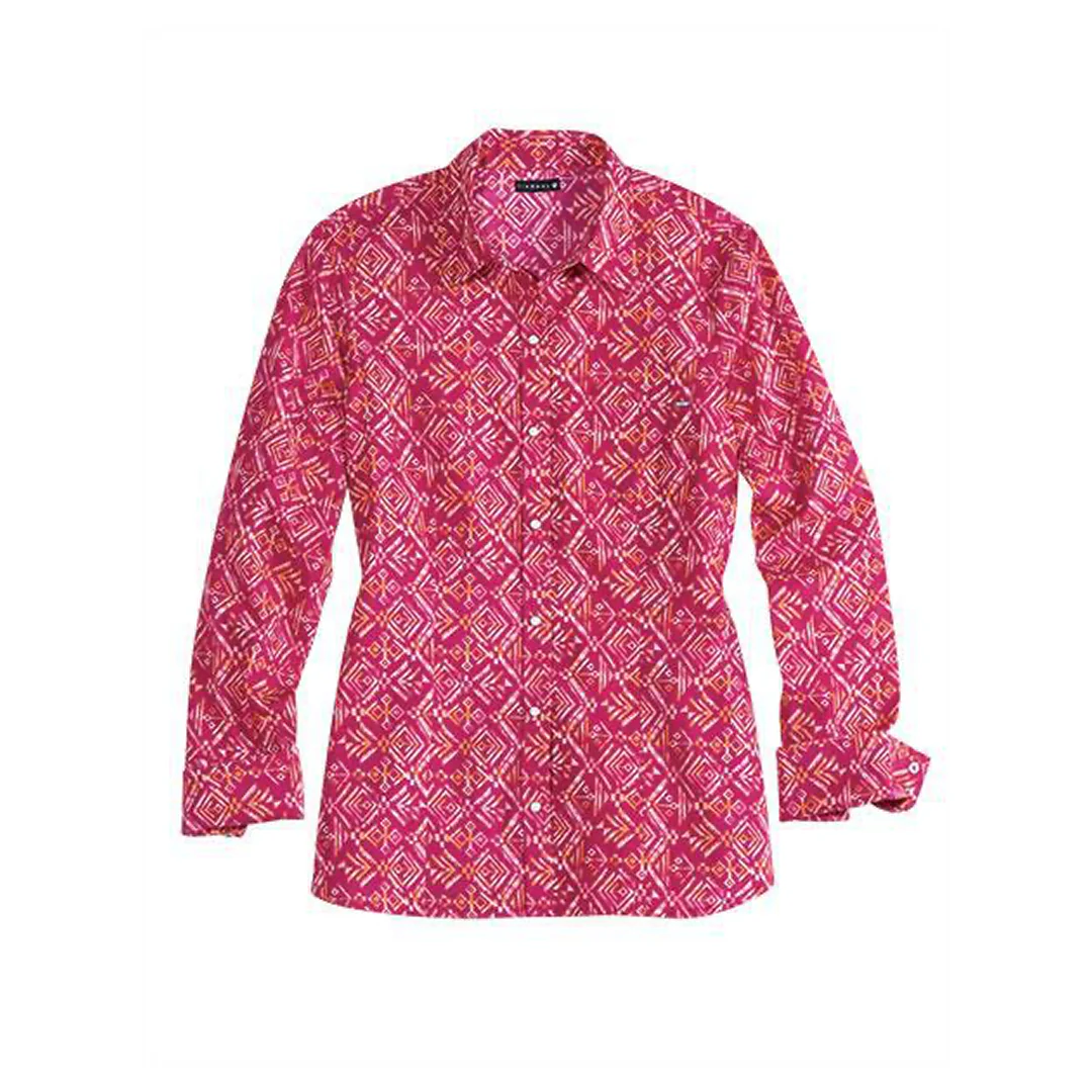 Tin Haul Women's Aztec Print Long Sleeve Snap Shirt