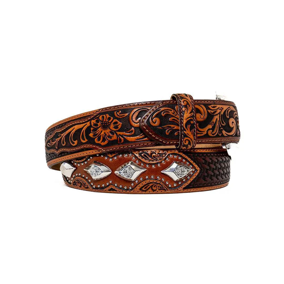 Tony Lama "Silver Floral" Western Belt - Image 2