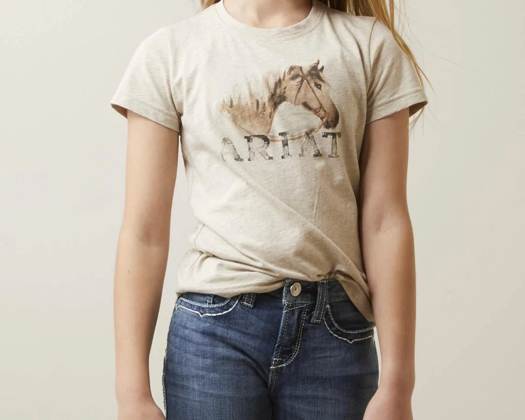 Ariat Girl’s Caballo Tee with Horse Logo - Image 26