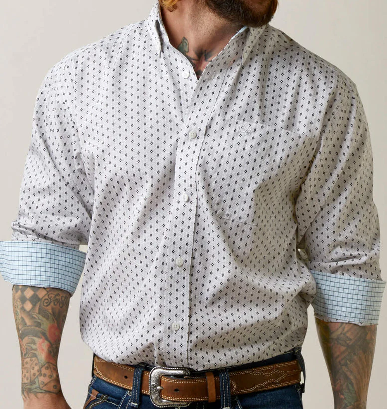 Ariat Men’s Wrinkle Free Coleman Classic Long Sleeve Shirt - Image 7
