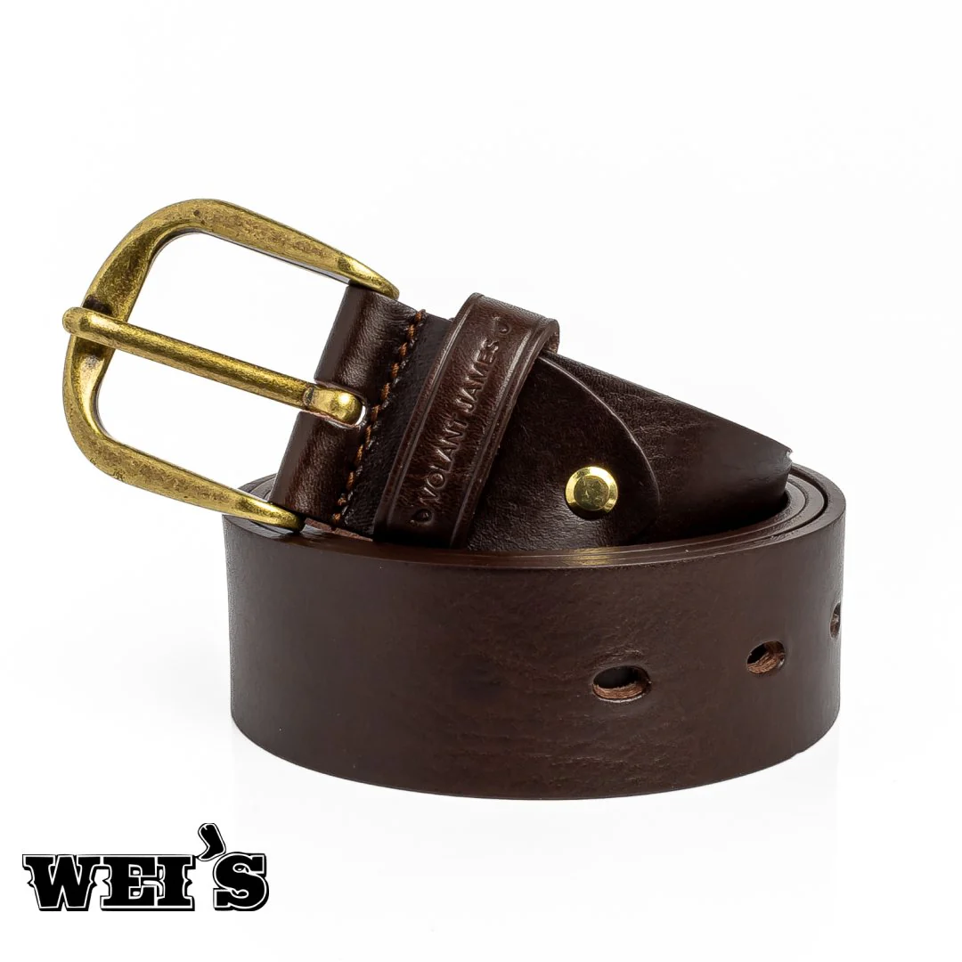 Volant James Men's Leather Belts Black, Brown - Image 2