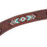 Weaver Leather Beaded Contoured Breast Collar, Chestnut - Image 2