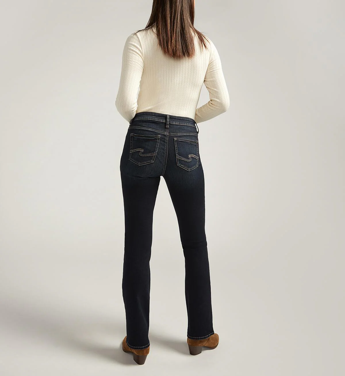 Silver Women's Elyse Mid Rise Slim Bootcut Jeans - Image 2