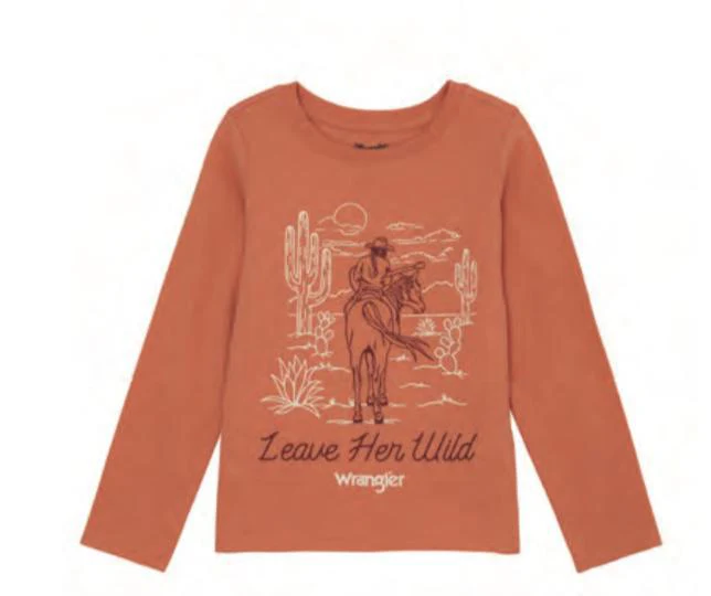 Wrangler Girls Long Sleeve Tee-CLEARANCE