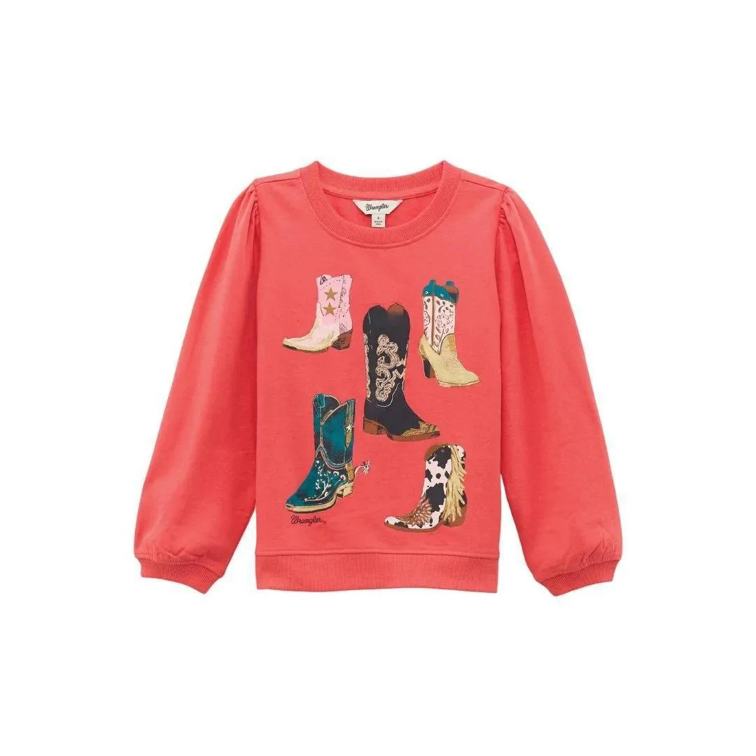 Wrangler Girl's Sweatshirt Crew - Pink - Image 4
