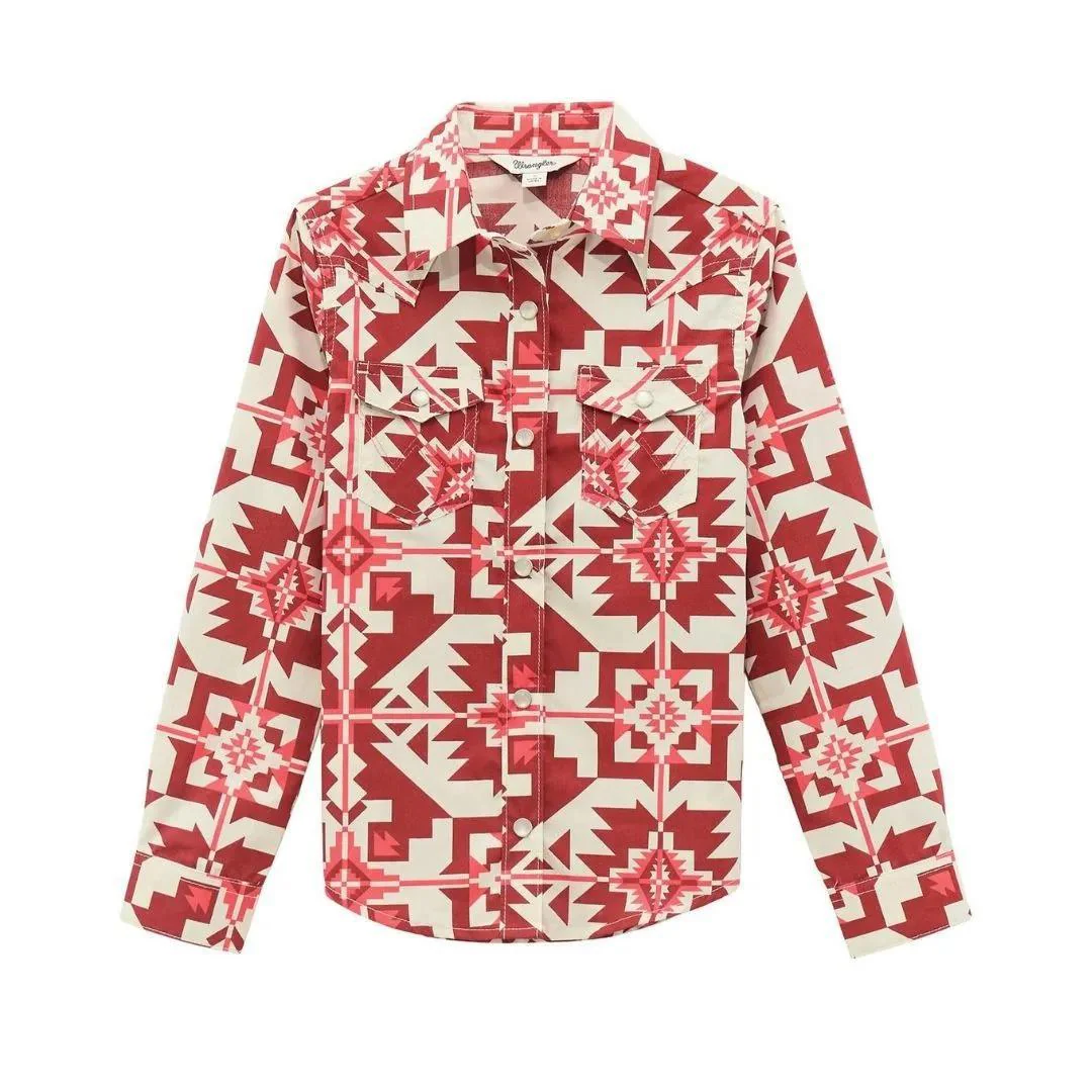 Wrangler Girls Western Top - Pink