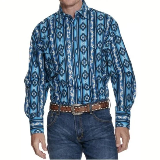 Wrangler Men’s Shirt Western Checotah Long Sleeve Snaps