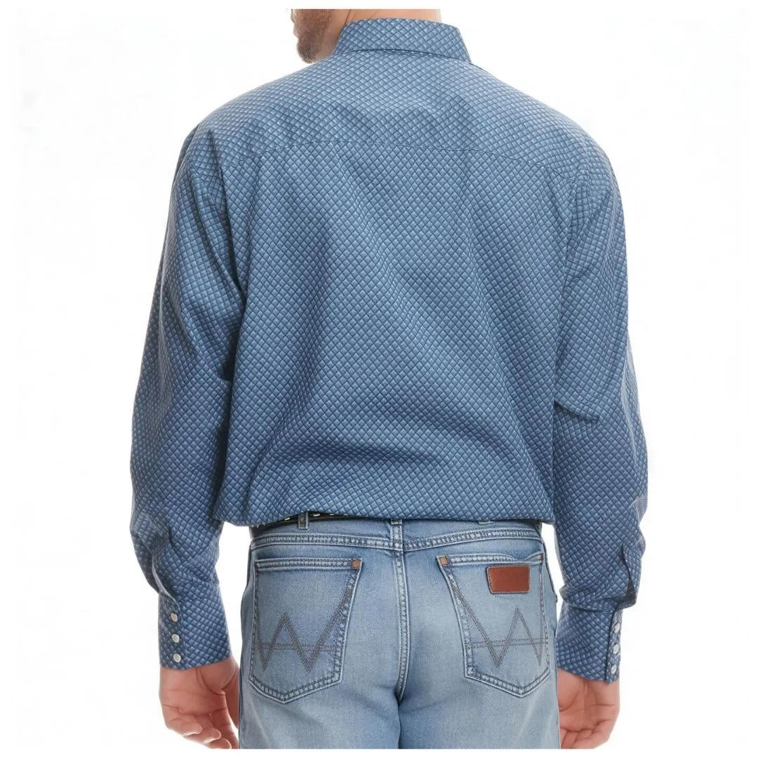 Wrangler Men’s Shirt Western George Straight Long Sleeve Snaps - Image 2