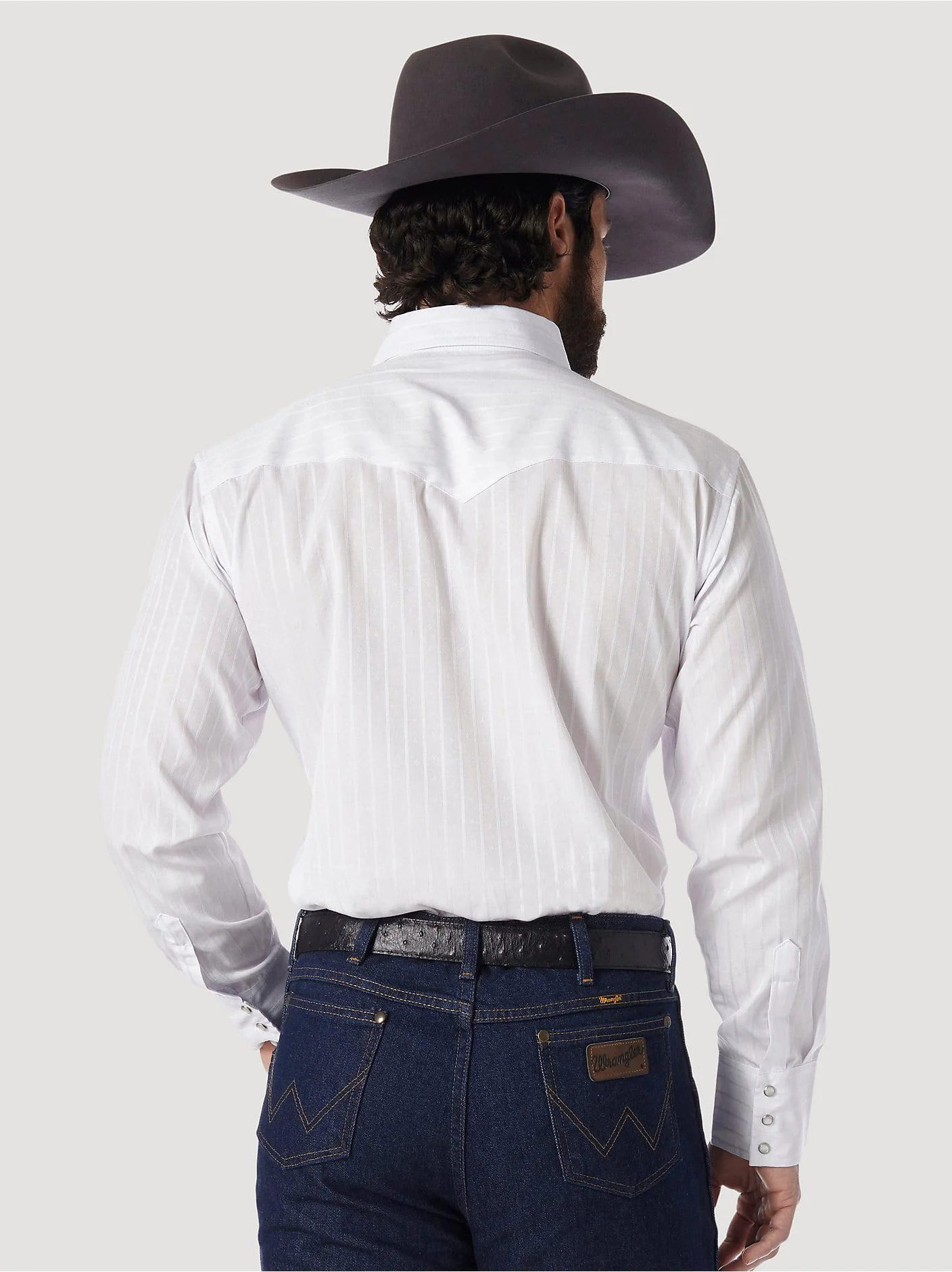 Wrangler Men’s Sport Western Snap Shirt - White - Image 2