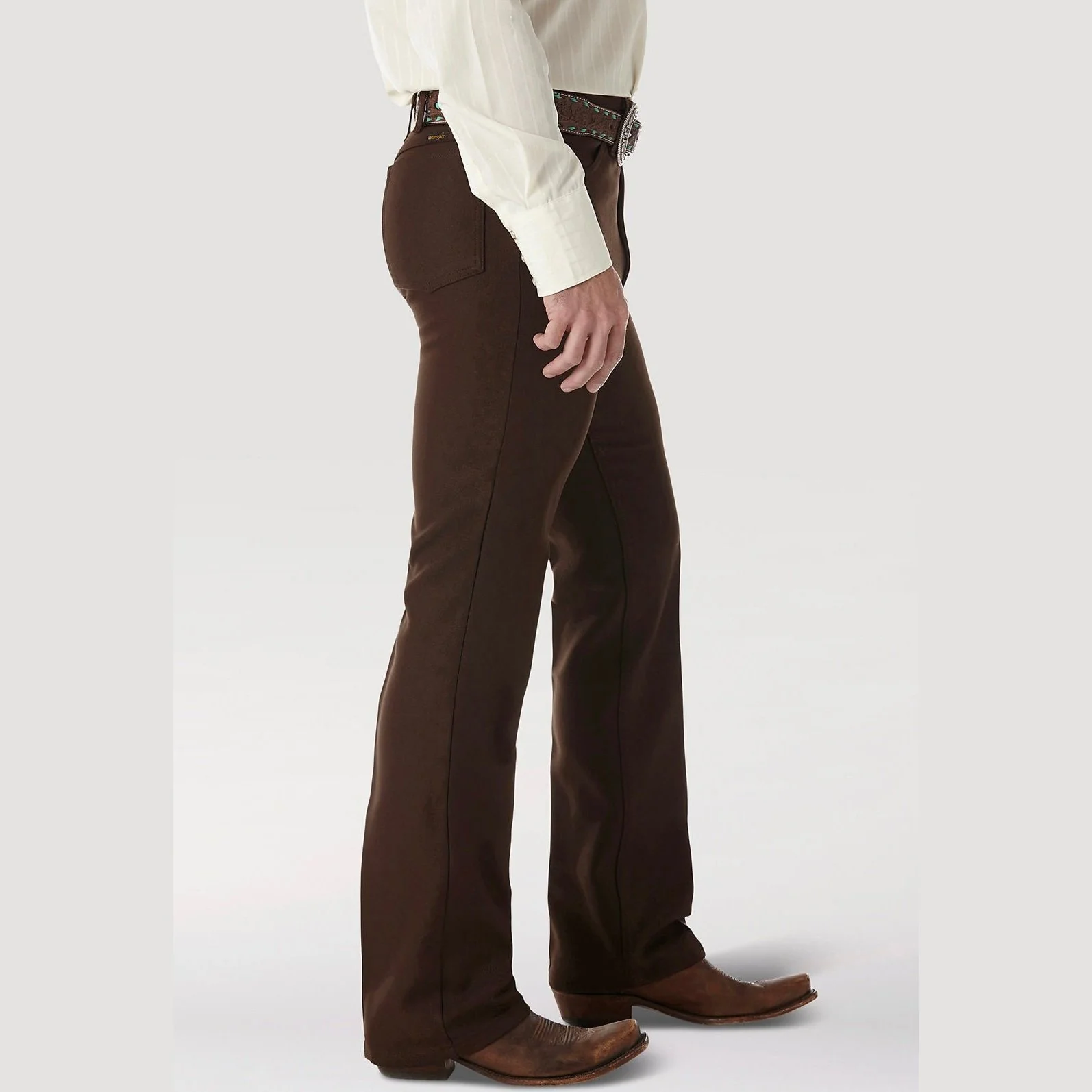 Wrangler Men’s Wrancher Dress Pants Chocolate Brown - Image 3