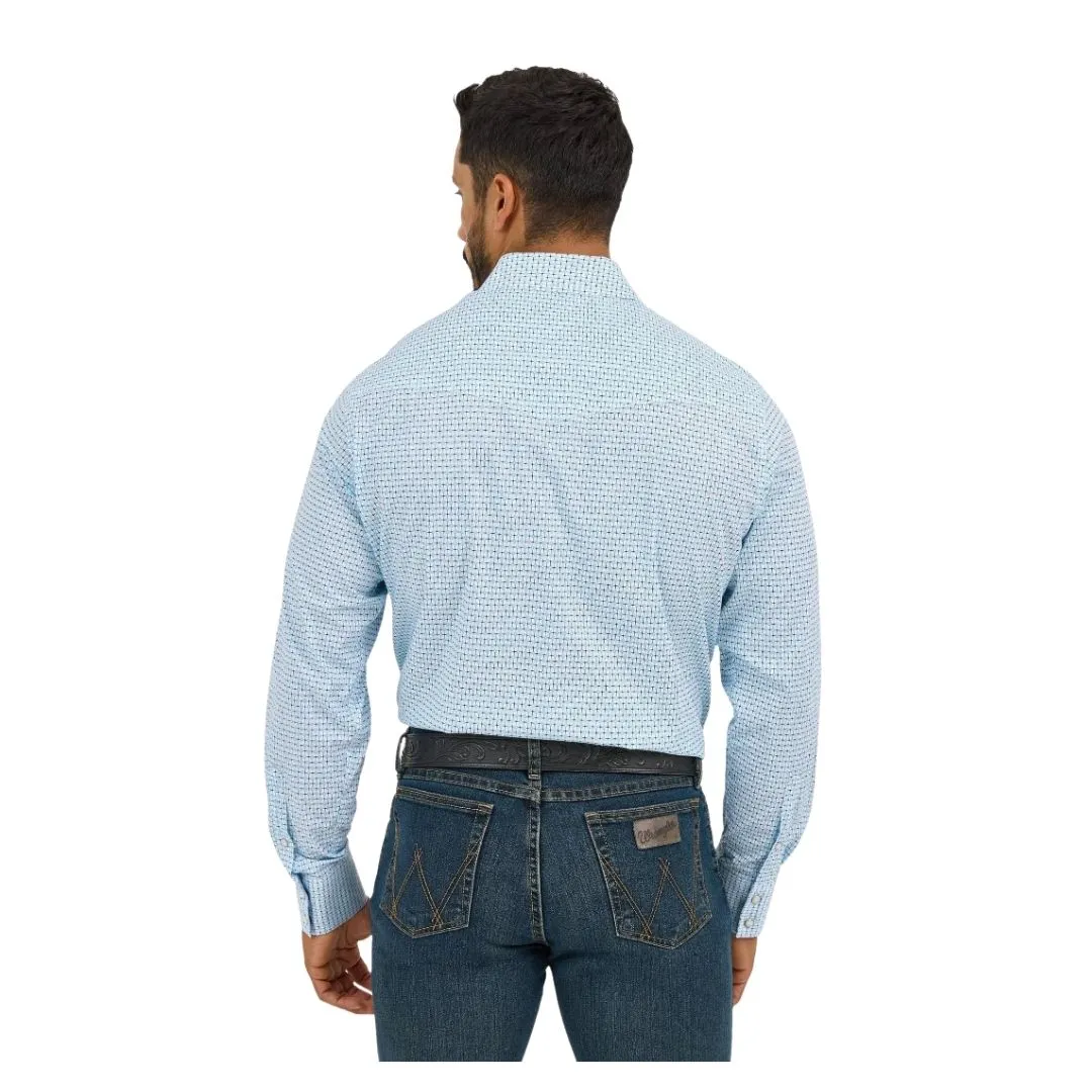 Wrangler Men's 20X Competition Advanced Comfort Long Sleeve Shirt - Classic Fit Turquoise - Image 2
