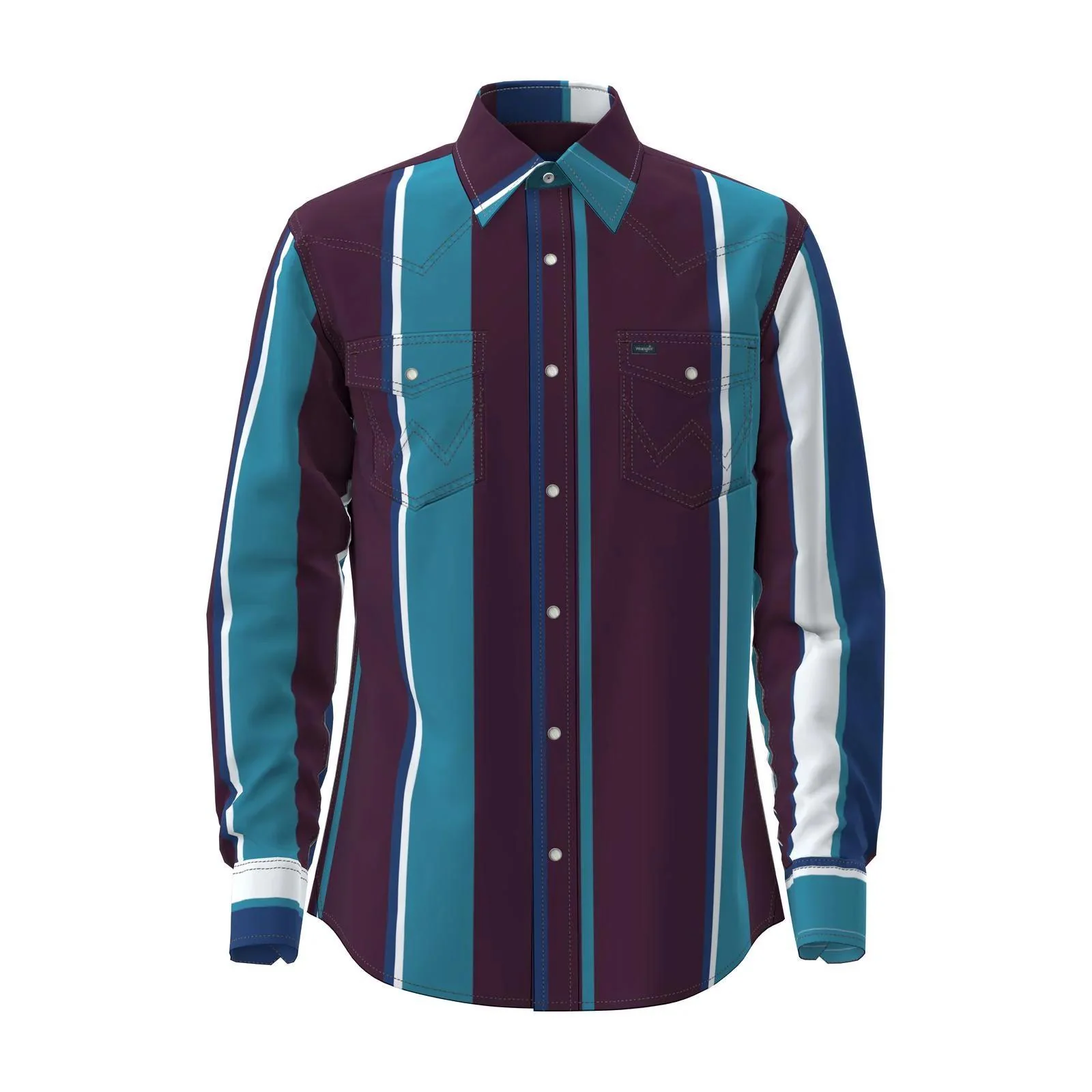 Wrangler Men's Brushpopper Vintage Long Sleeve Western Shirt - Image 2