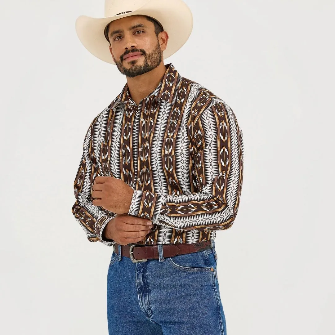 Wrangler Men's Checotah Western Long Sleeve Shirt - Classic Fit