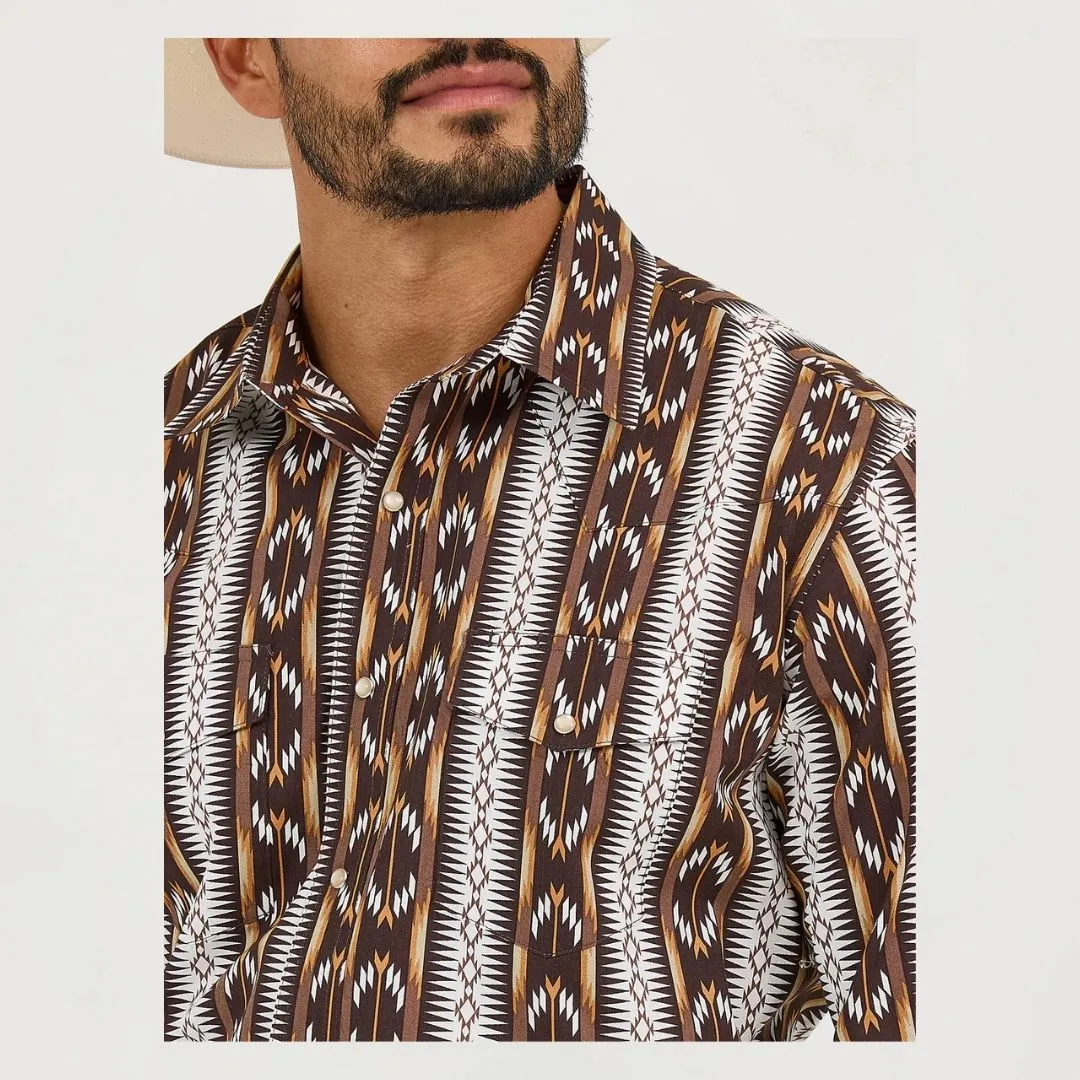 Wrangler Men's Checotah Western Long Sleeve Shirt - Classic Fit - Image 3