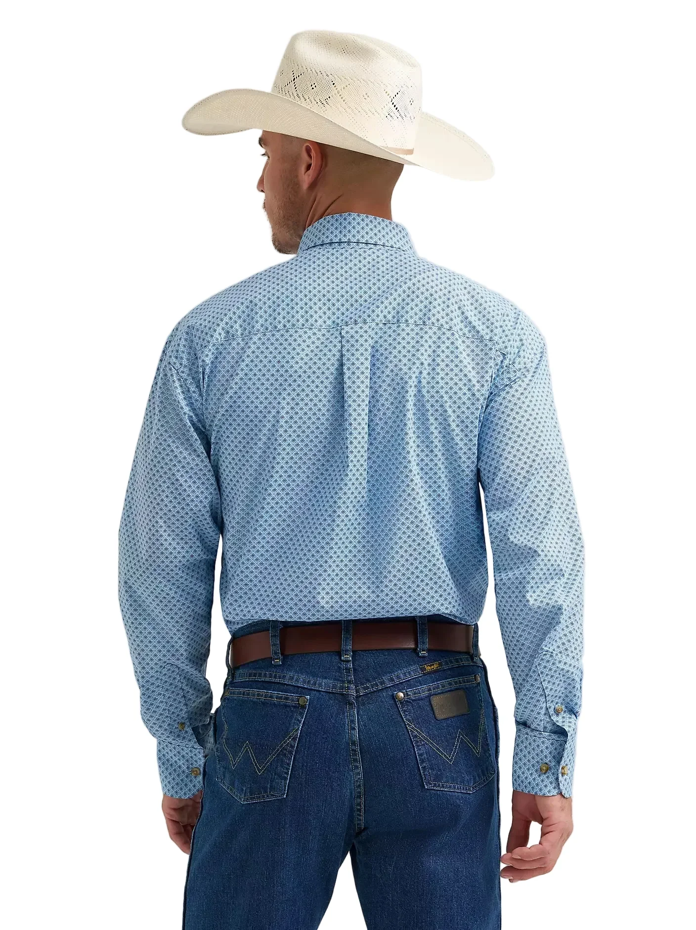 Wrangler Men's George Strait One Pocket Long Sleeve Shirt - Image 4