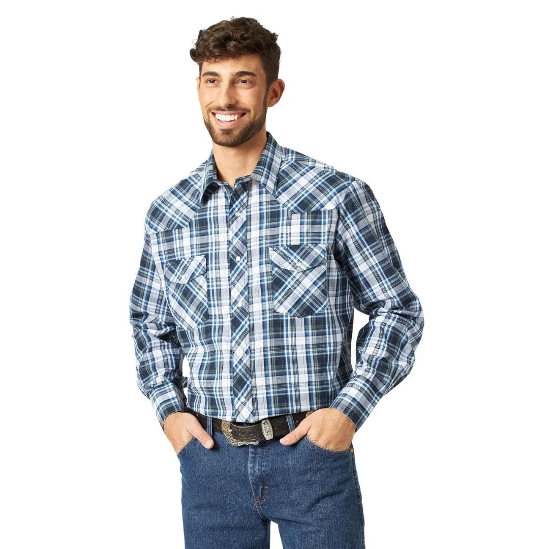 Wrangler Men's Sport Western Snap Shirt - Long Sleeves (Regular Sizes) - Assorted