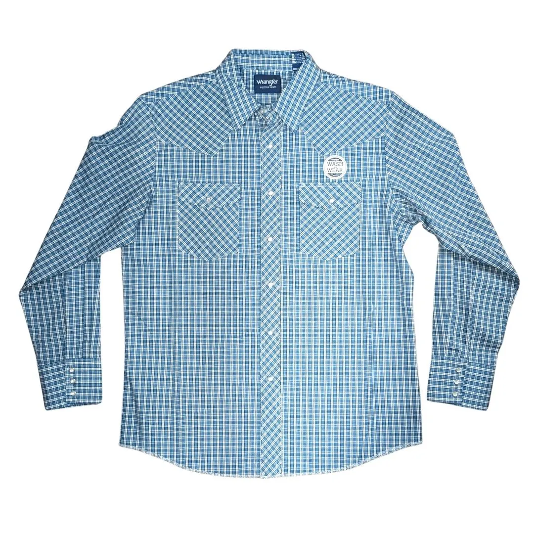 Wrangler Men's Sport Western Snap Shirt - Long Sleeves (Regular Sizes) - Assorted - Image 4