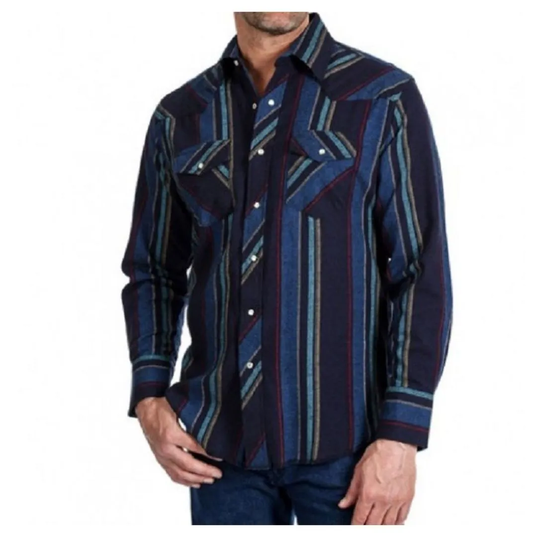 Wrangler Men's Assorted Plaid Long Sleeve Light Weight Flannel Shirt