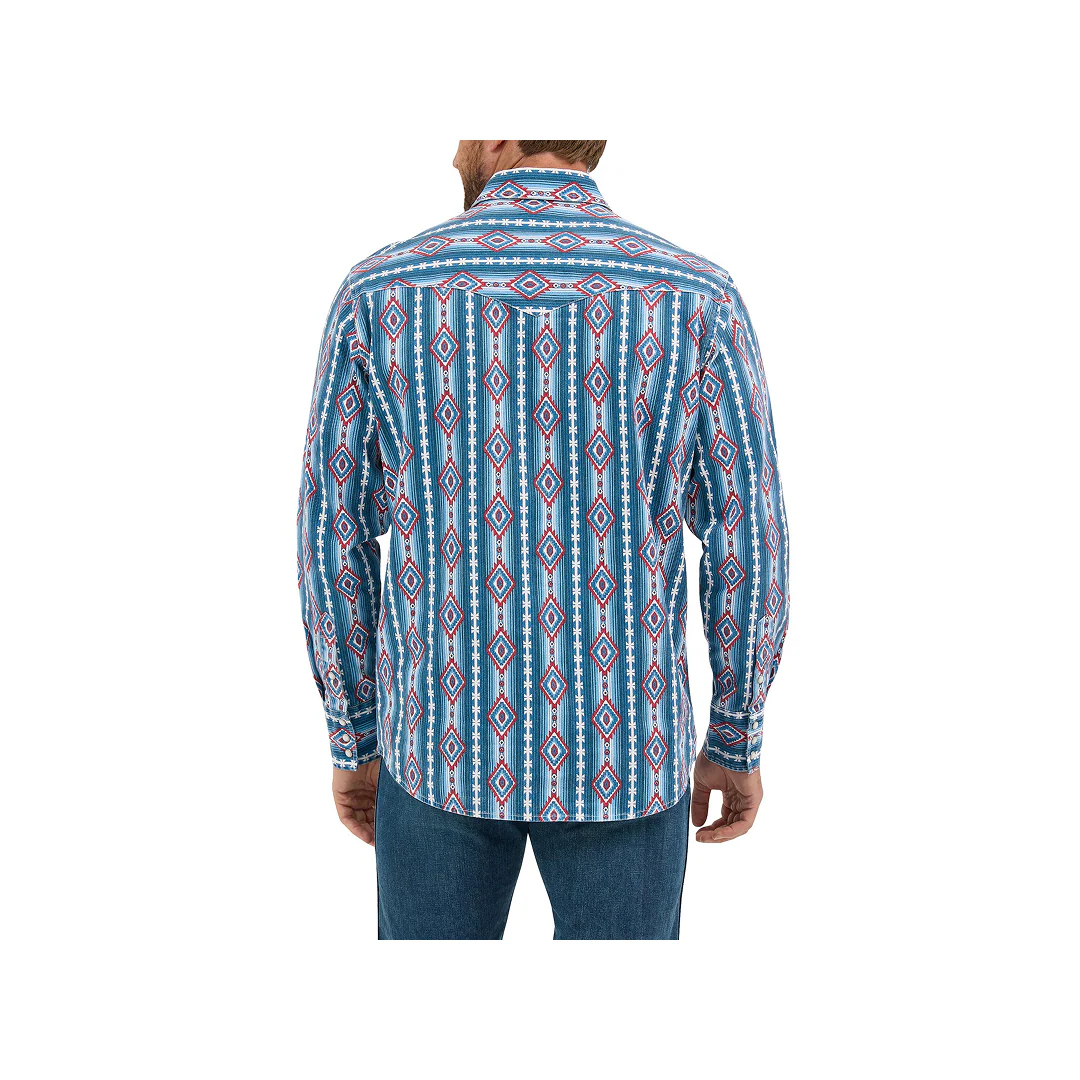 Wrangler Men's Vintage Inspired Long Sleeve Shirt Americana Multi -CLEARANCE - Image 2