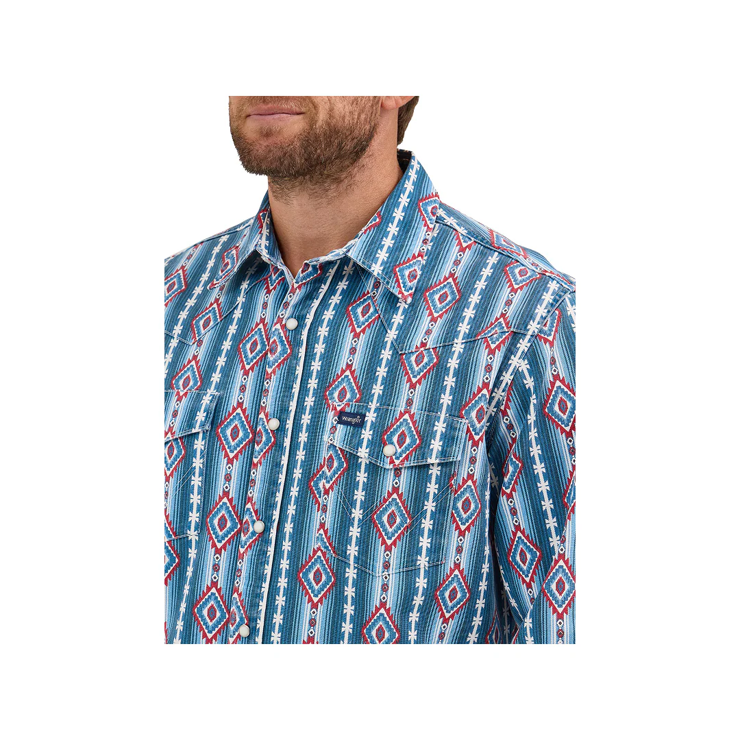 Wrangler Men's Vintage Inspired Long Sleeve Shirt Americana Multi -CLEARANCE - Image 3