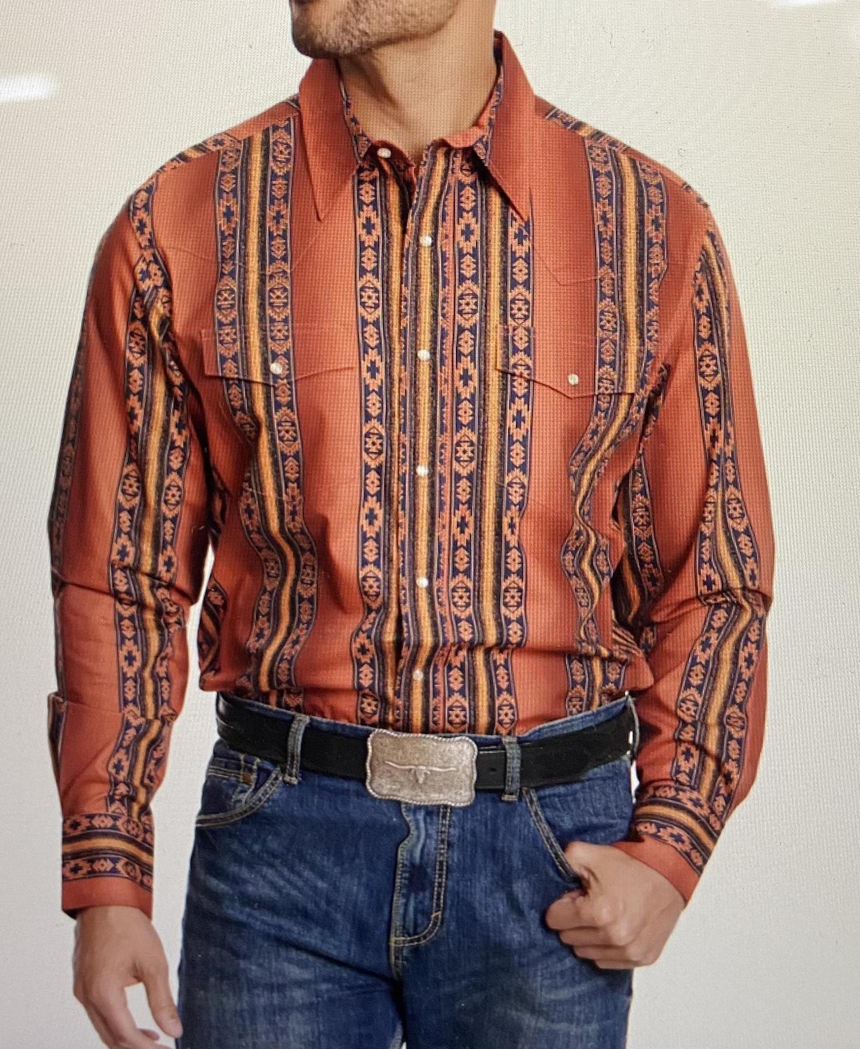 Wrangler Men's Checotah Aztec Western Shirt