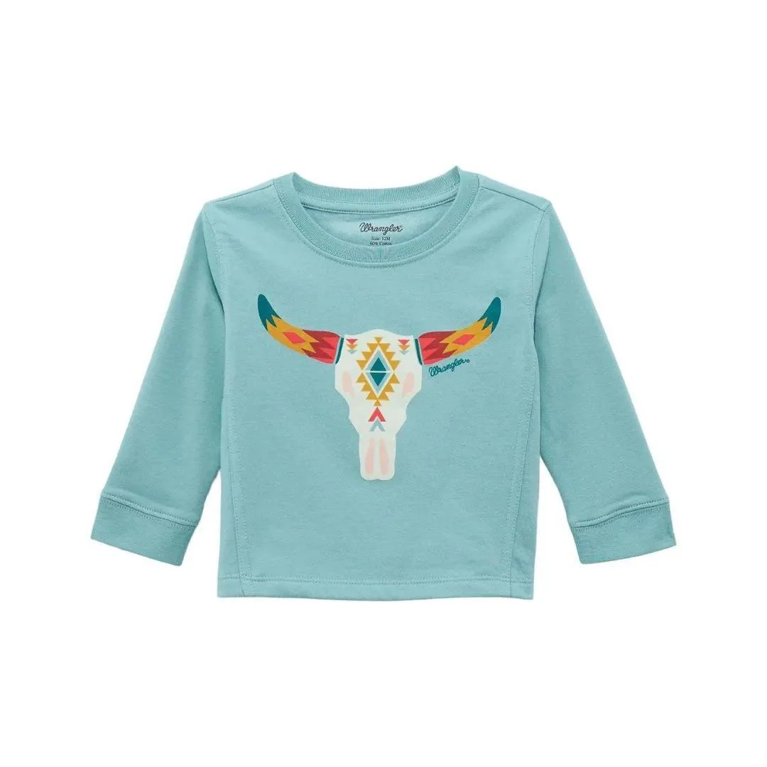 Wrangler Toddler Girls' Steer Crewneck Sweatshirt