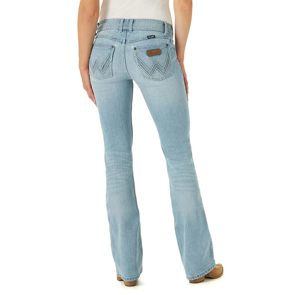 Wrangler Women’s Jeans Retro Mae Mid Rise Boot Cut CLEARANCE