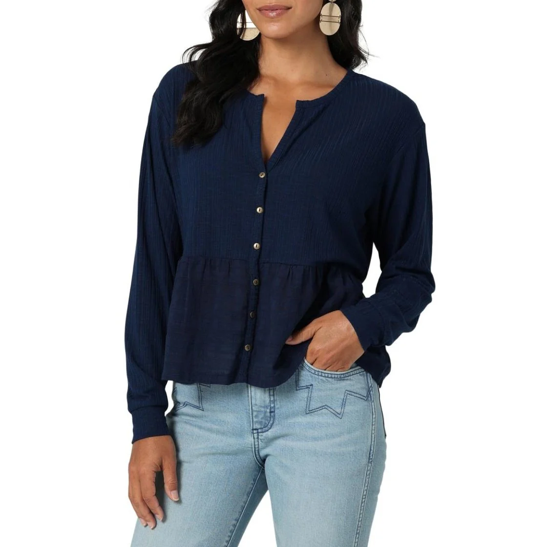 Wrangler Women’s Shirt Retro Navy