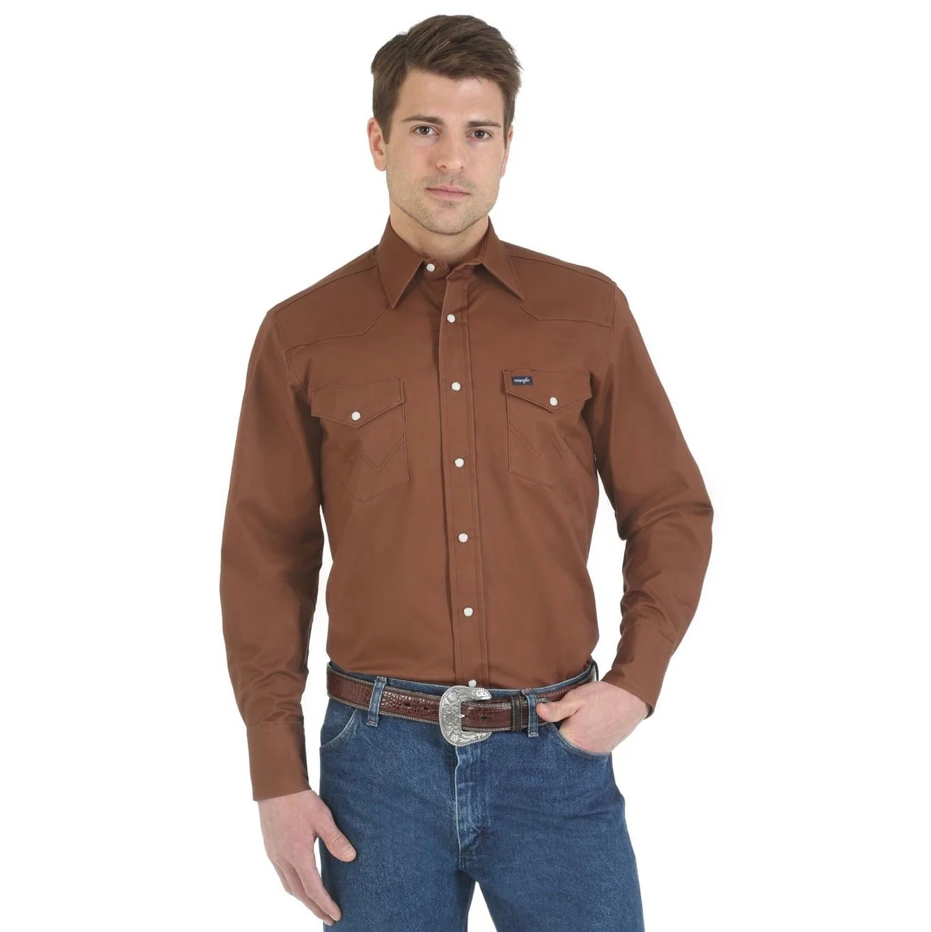 Wrangler Work Men's Shirt Advanced Comfort Long Sleeve Snaps Various Colours - Image 6